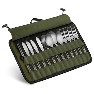 Travel Household Tableware Bag Outdoor Camping Barbecue Tableware Storage Bag Foldable Spoon Knife and Fork Protective Cover