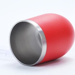 Cross-border red wine glass 304 double-layer stainless steel thermos 12oz egg cup eggshell cup vacuum u-shaped thermos