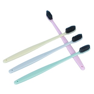 Customized Adult Toothbrush Creative Macaron Toothbrush Japanese Style Unprinted Same Style 4 Pack Soft Bamboo Charcoal Toothbrush Medium Four