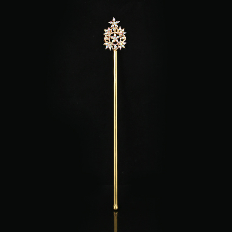 Simple rhinestone fairy wand star scepter magic wand for performance bar catwalk beauty pageant props wholesale