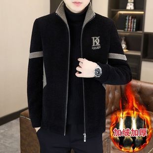 fleece-lined Collar Men's Jacket 2023 Winter Youth Fashion Warm Woolen Jacket Casual Korean Style Thickened Men's Wear