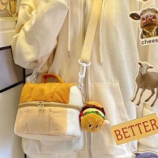 Toast Bread Camera Bag Cosmetic Bag Bread Warm Lunch Box Cosmetics Bag Handbag Large Capacity Bag Fashion Bag