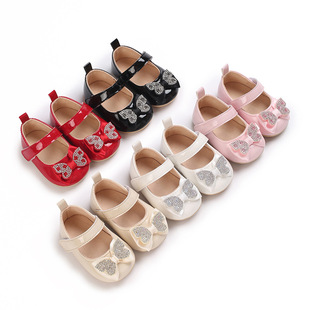 0-1 year old baby girl soft bottom non-slip princess toddler shoes