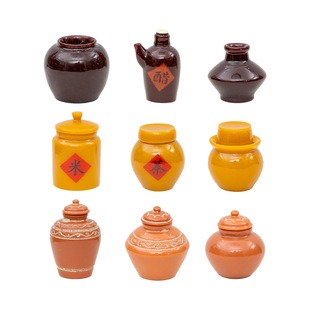 Micro landscape creative simulation wine jar tea pottery jar series DIY landscape decoration accessories miniature mini ornaments