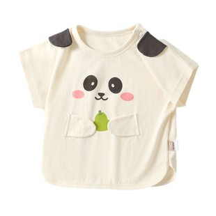 Kaka Panda Boys Short-sleeved T-shirt Girls Summer Clothes Children's Summer Half-sleeved Baby Casual Clothes Baby Children's Clothing