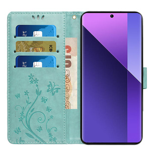 Для Moto Edge 2024 сотовый телефон кобуры Honor 200Pro Бабочка с тиснением карты кошелек защитный чехол