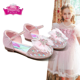 2024 summer girls sweet sparkling princess shoes comfortable all-match fashion crystal shoes sandals