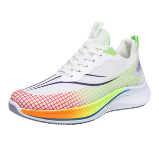 sneaker men's spring and autumn low-top thick bottom comfortable breathable men's shoes fashion tide ride fly woven thin running shoes wholesale