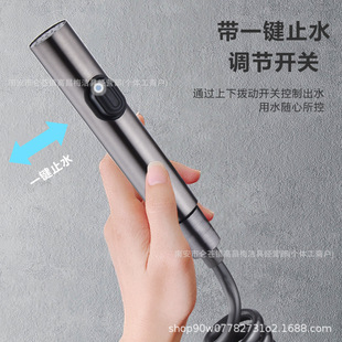 Toilet Companion Full Copper One-in Two-out Double-control Double-outlet Strong Press-free Spray Gun Toilet Double-control Angle Household