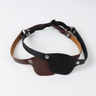 Halloween Dress Up Single Eye Mask Creative cosplay Leather Pirate Eye Mask Adjustable Gothic Cos Props