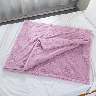 Moran Home Textile 280GSM Tafu Fleece Single Layer Double-sided Fleece Blanket Cross-border Hot Selling Four Seasons Lunch Break Blanket