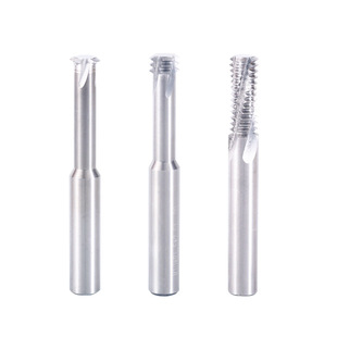 60 degree aluminum straight shank thread milling cutter lengthened single tooth three tooth full tooth machining center tungsten steel milling cutter M3M4M5