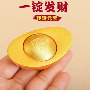 New Brass Round Fortune-Attracting Stress-Relief Handle Ornament Embossed Three-Dimensional Desktop Gift Craft Wholesale Factory Source