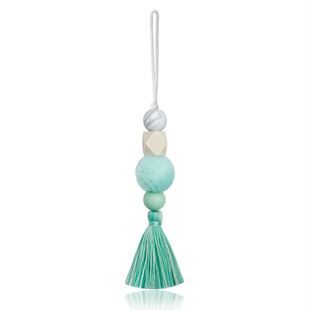 Perfume fragrance expansion car pendant silicone beads wood beads felt ball cotton tassel creative hand-woven car pendant