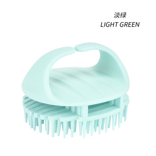 Wheat Straw Massage Brush Silicone Anti-Itch Adult Scalp Massage Silicone Soft Tooth Shampoo Brush Shampoo Cleaning Brush