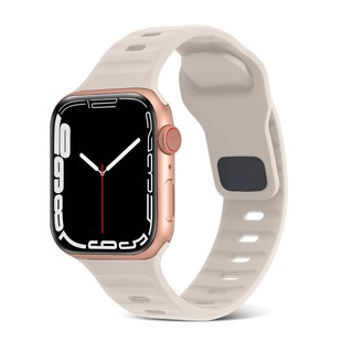 Применимо iwatch7 Кинг-Конг Квадратная пряжка S9 силиконовый ремешок с горизонтальной волнистой яблоко Ultra ремешок для движения