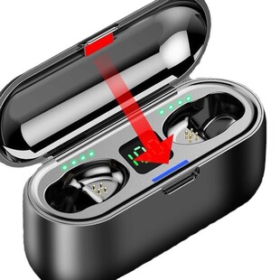 Cross-border e-commerce hot f9 in-ear touch electric display bluetooth headset Bluetooth earphone