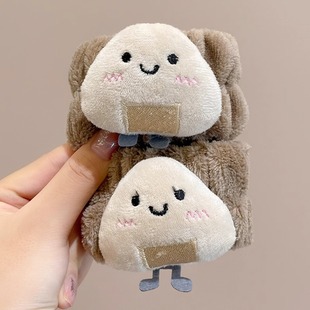 Cute Bear Plush Headband Face Wash Hair Band Three-piece Set Coral Fleece Absorbent Hair Band Wrist Band Anti-moisture Artifact