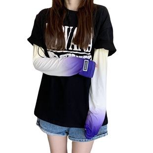 Summer explosions sunscreen ice sleeve factory direct gradient excessive color loose anti-ultraviolet sleeve women's riding arm