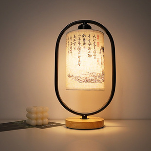New Chinese Style Retro Style Night Lamp Wedding Table Lamp Bedroom Advanced Sense Bedside Lamp Wedding Room Accompanying Wedding Celebration Lamp