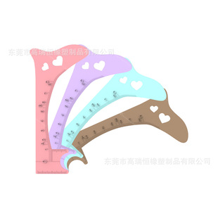 Cross-border New Product Silicone Eyebrow Ruler Novice Makeup Auxiliary Eyebrow Thrush Tool Silicone Eyebrow Eye Makeup Auxiliary Tool