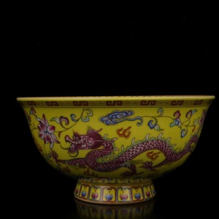 One-piece delivery wholesale antique ceramic crafts antique old small goblet enamel ceramic rice bowl