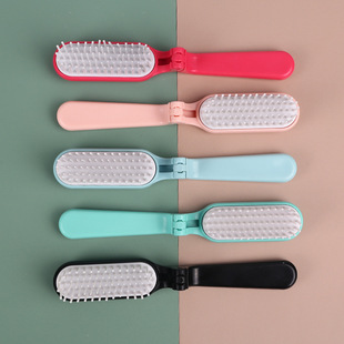 Folding comb small portable travel comb portable mini comb plastic hair comb curly hair straight hair dual-use comb