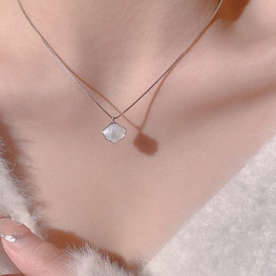 Ожерелье One Bei Zi, Женская цепочка ключицы, холодная Мода, нишевый дизайн, простой белый кулон с рябчиком, подарок на день рождения