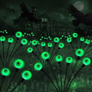 Cross-border led halloween outdoor waterproof solar eyeball ground insert light courtyard garden lawn layout atmosphere light