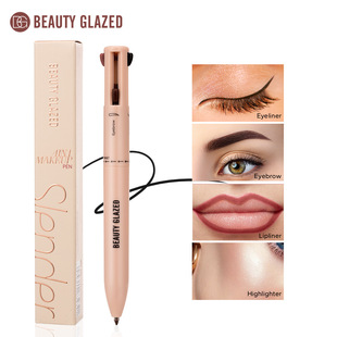 BEAUTY GLAZED 4in 1 ручка для макияжа 4 вида цветов четыре цвета хайлайнер для губ подводка для глаз карандаш для бровей 4in1makeuppen