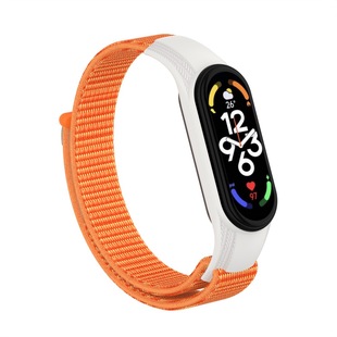 holdmi Suitable for Mi Band 7 Nylon Strap miband3456TPU Protection Frame Nylon Loop Wristband