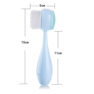 New Bowling Cleansing Brush Electroplating Face Washing Brush Standing Brush Manual Double Sided Silicone Cleanser Cleaning to Remove Blackheads