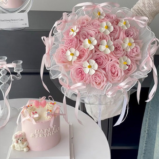 Flower Love Five-leaf Artificial Flower Flower Art Bucket Matching Material Manual DIY Decoration Flower Art Material Flower Shop Flower Material