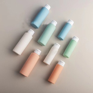 Macaron Flip-cap Squeeze Bottle 50ML Travel suit Straight Bottling Cosmetic Emulsion Sunscreen Shampoo Set Bottle