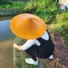 Plastic Rain Hat, Bucket Hat, Umbrella Hat, Large Cloak, Rainproof Farmer Fishing Umbrella, Tea Picking Hat, Windproof and Snowproof