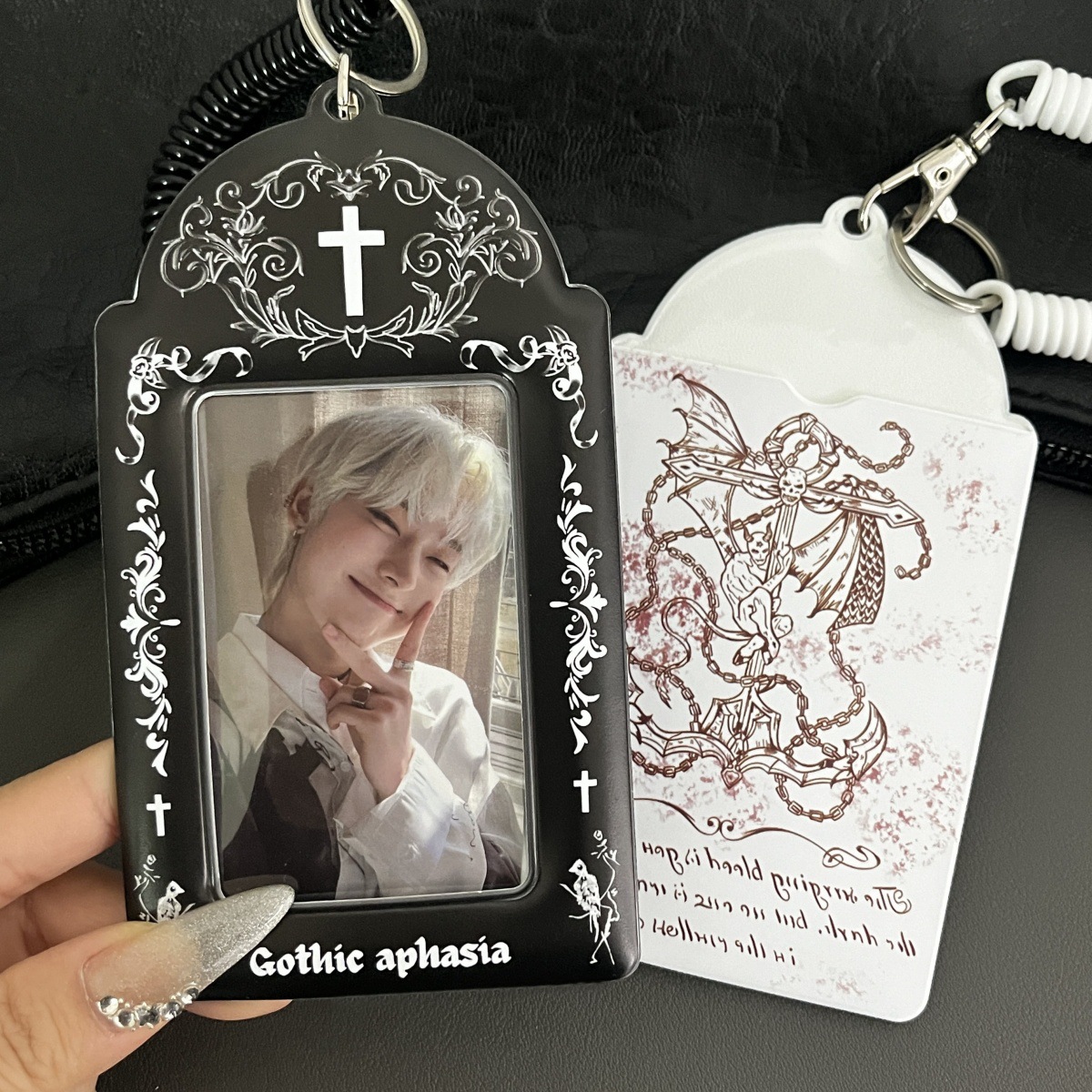 Supply Original Gothic Diablo Series PVC Card Sleeve Matte 3-inch Polaroid Love Bean Star Chasing Small Card Storage Pendant