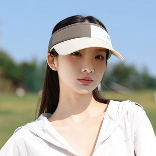 空顶鸭舌帽女骑行防晒帽跑步目丸款夏季防紫外线户外遮阳帽子透气
