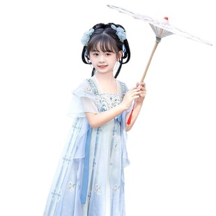 Hanfu Girl Летний тонкий 2025 новый детский древний стиль супер фея платье для маленькой девочки летний национальный стиль костюм
