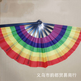 10 inch large fan 33cm rainbow fan explosions cloth kung fu fan wholesale ring fan factory wholesale