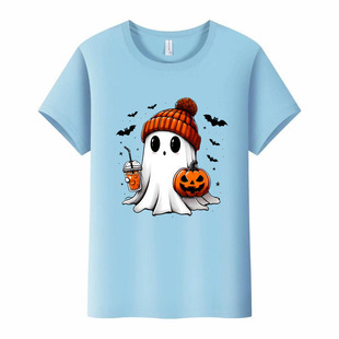Cross-border Christmas Halloween short-sleeved AliExpress Amazon independent station Europe and the United States TEMU review can be a picture