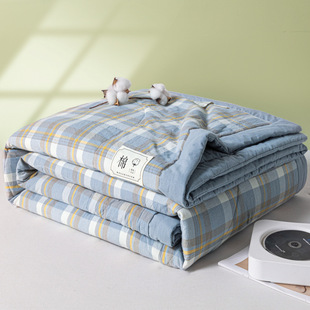 Non-printed Style Cotton Summer Quilt Washable Cotton Air-conditioning Quilt Pure Cotton Summer Quilt Thin Quilt Core Washable Summer Quilt