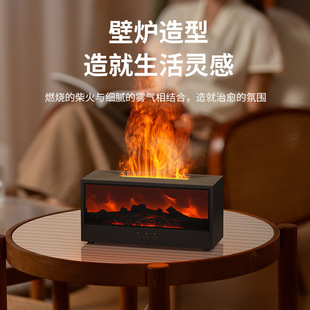 New retro fireplace aroma diffuser colorful timing remote control simulation 3D flame ultrasonic essential oil aroma machine