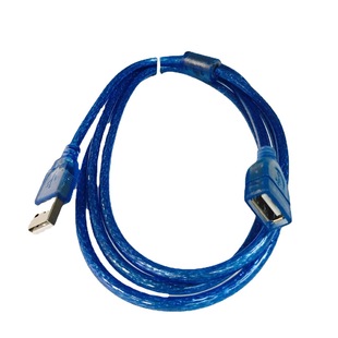 Factory Wholesale Transparent Blue Full Copper Core 64 Braided Net USB2.0 Extension Cable USB Male to Female Data Cable 3m
