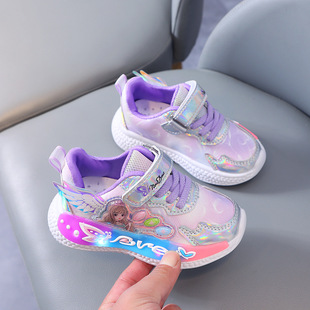 Girls Cartoon Princess Soft Sole Sneakers 2023 Spring and Autumn New Comfortable Cartoon Children Girls Casual Shoes
