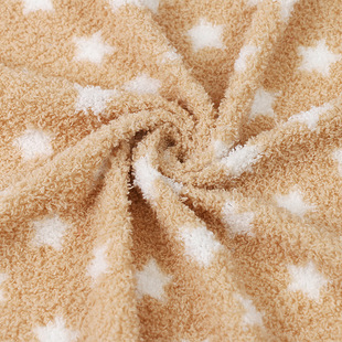 Cloud velvet printed flannel autumn and winter home clothes pajamas sofa toy fabric stars printed flannel spot