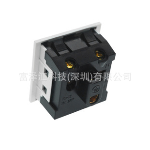 Embedded National Standard 16A power socket equipment cabinet high current with safety door air conditioning socket three Plug module