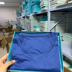 Mercerized Cotton T-Shirt for Women Korean Style Loose V Neck Round Neck 80 Count Slim Slim Short-Sleeved Pure Color T-Shirt for Women