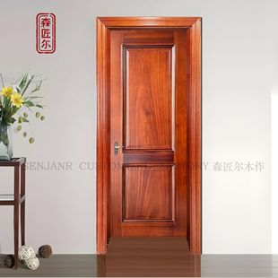 Foshan pure solid wood door original wood door oak door factory direct sound insulation swing door wholesale bedroom room paint door
