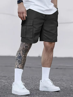 3 Pair Men's Casual Shorts Summer Loose Thin American Style Loose Five-point Pants Cross-border Direct Supply Solid Color Shorts