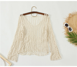 2021 New Style Split Knitted Belly-Covering Slimming Hot Spring Beach Vacation Swimsuit Female Korean Fairy Fan